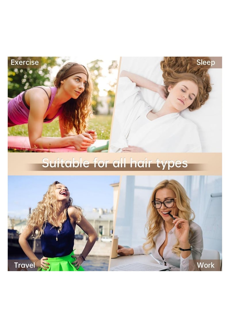 بريميفي مجموعة 3 قطع من قضبان تجعيد الشعر بدون حرارة مع خطافات - بني - Image 3