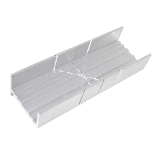 Excel Blades Metal Mitre Box - Small 6-Inch Aluminum and Steel Tool for Wood, Plastic, and Soft Metals, 2 Cutting Angles - Image 1