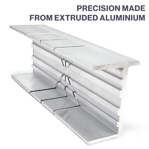 Excel Blades Metal Mitre Box - Small 6-Inch Aluminum and Steel Tool for Wood, Plastic, and Soft Metals, 2 Cutting Angles - Image 3