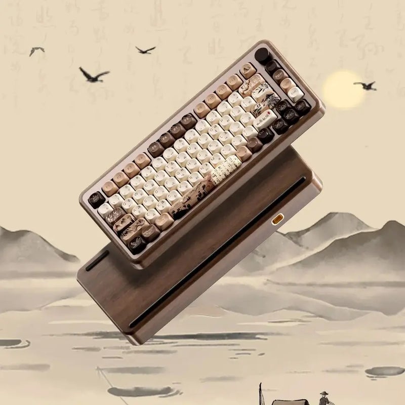 Akko MU01 Ansi and MU02 ISO Mountain Seclusion Wooden Mechanical Gaming Keyboard Hot-Swap 2.4G Wireless Type-C Wired - Image 2