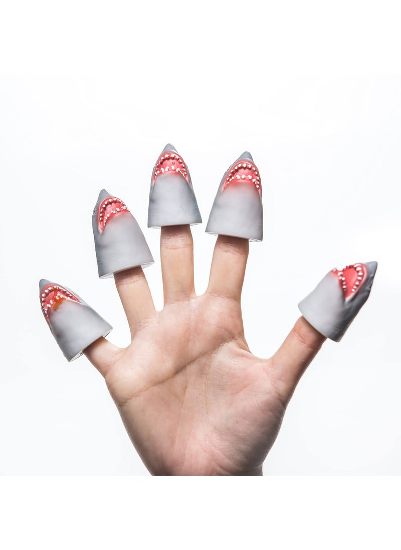 AQKILO AQKILO Shark Finger Puppet Set, Animals Puppet Show Theater Props, Novelty Toys Weird Stuff Gifts, 5Pcs  - Image 4
