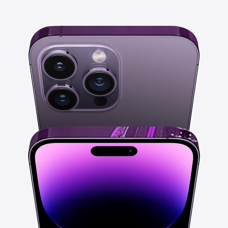 FCS ملصق فينيل جانبي FCS لجهاز iPhone 14 Pro | غلاف فيلم كروم | ملصق واقي لجميع الجوانب FCS-43 (بنفسجي بانتير) - Image 2