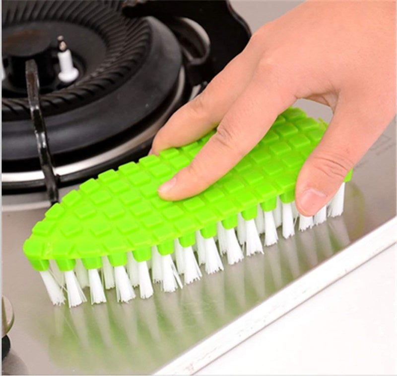 H & H ENTERPRISES Plastic Multipurpose Flexible Cleaning Brush for Home, Kitchen, Bathroom Tiles, Floor, Taps, and Cloths Washing (Multicolor) - Image 2
