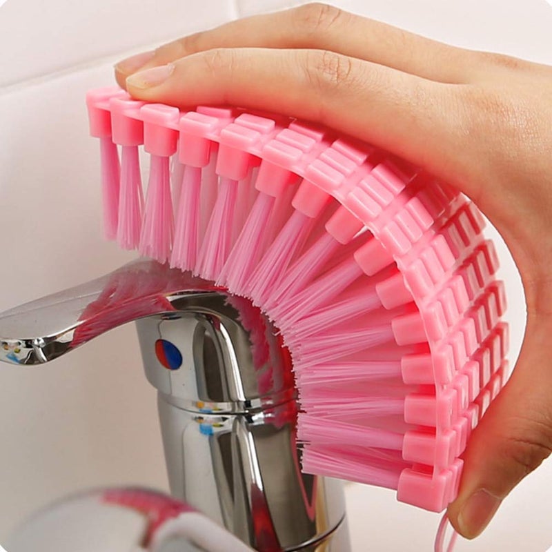 H & H ENTERPRISES Plastic Multipurpose Flexible Cleaning Brush for Home, Kitchen, Bathroom Tiles, Floor, Taps, and Cloths Washing (Multicolor) - Image 1