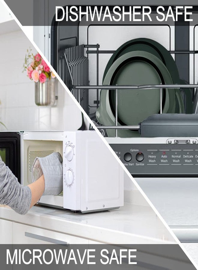 BoxedHome مجموعة أوعية خلط متداخلة من BoxedHome مكونة من 4 قطع مع صنبور صب ومقبض، خالية من مادة BPA، آمنة للاستخدام في الميكروويف وغسالة الصحون (أخضر، 4 قطع مع مقبض) - Image 4