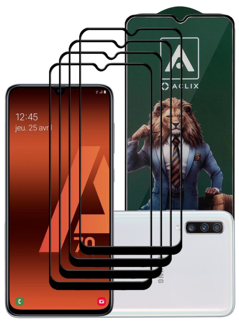 ACLIX 4 Pieces Antistatic ESD Dustproof Premium Quality High Definition Tempered Glass Screen Protector Designed For Samsung Galaxy A70 - Image 1