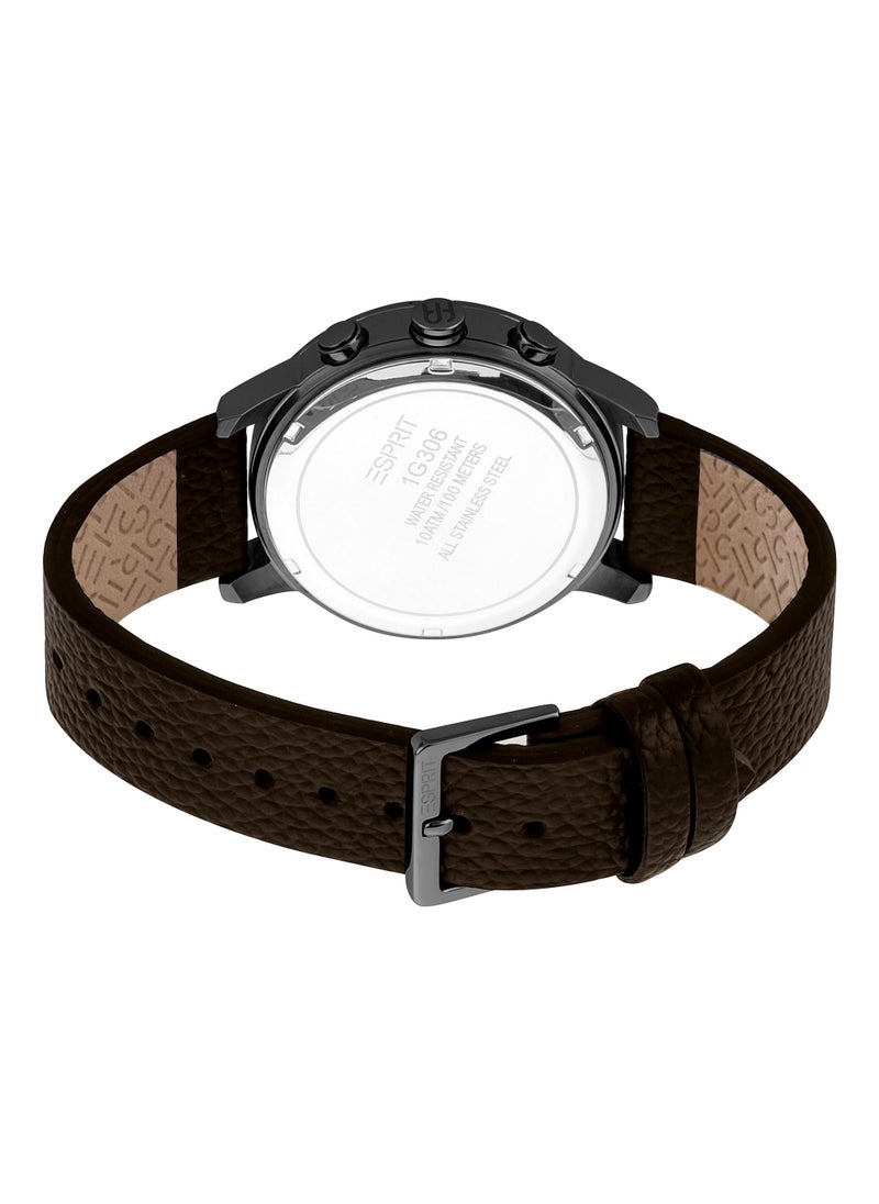 ESPRIT Leather Chronograph Watch ES1G306L0035  - Image 3