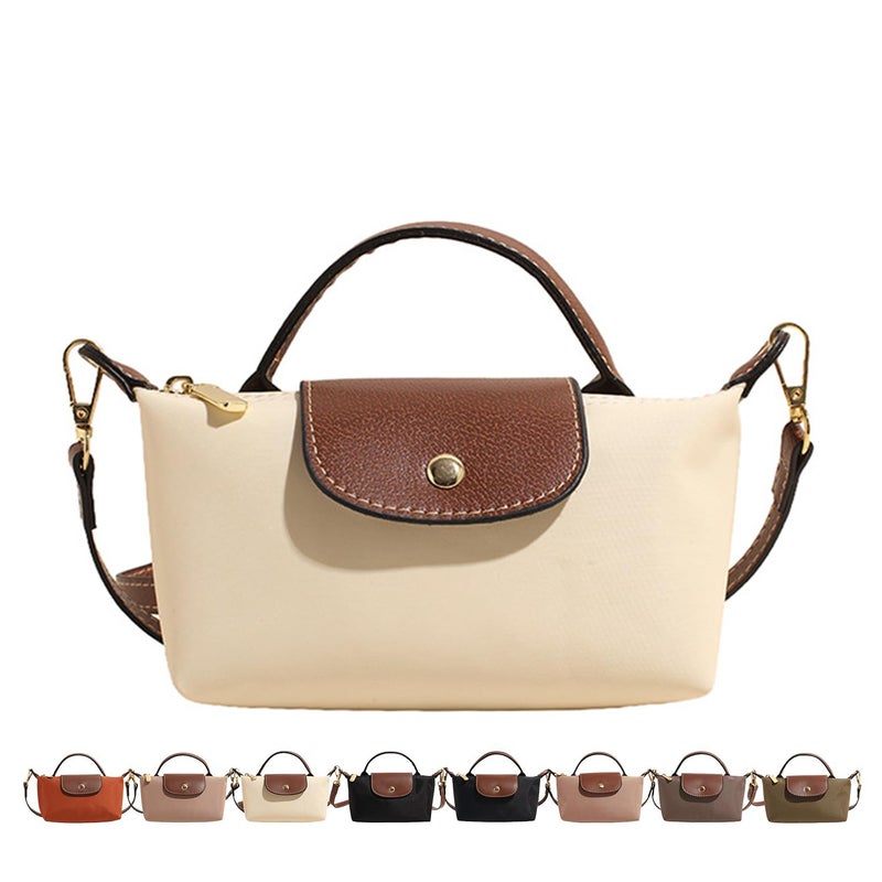 SANIKAWA Fashion Mini Crossbody Bag, Handbags Purses with Adjustable Strap for Women, Ladies Shoulder Totes Bag (Cream) - Image 1
