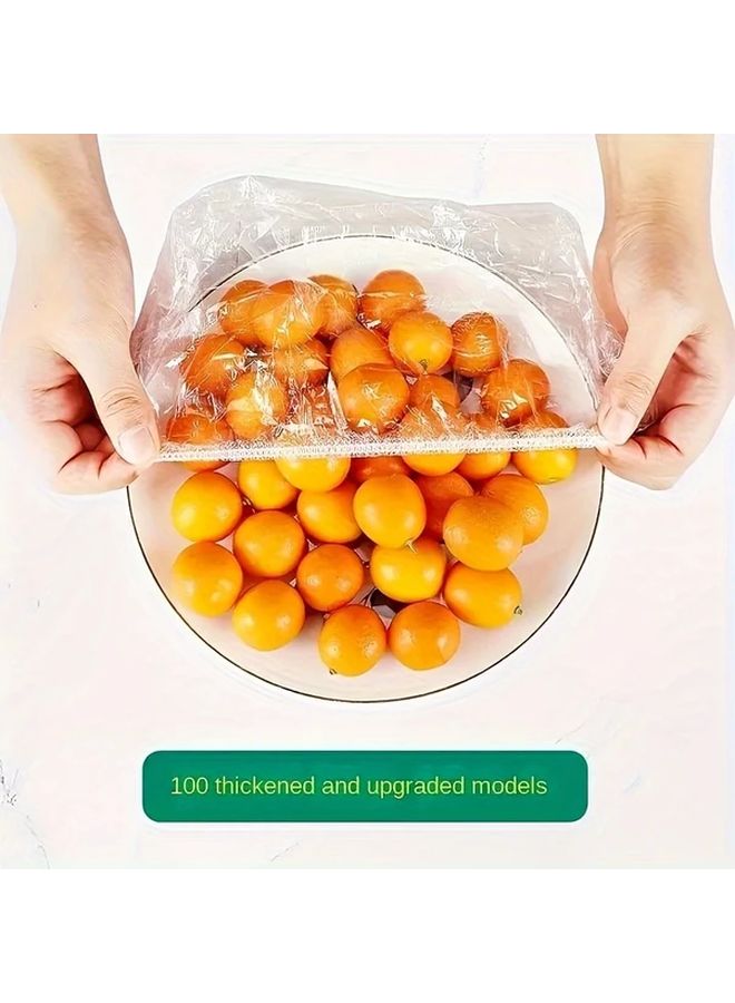 200 Disposable Plastic Wrap Sheets Individually Wrapped PE Cling Film for Fruits Vegetables Leftovers Dumplings Pastries Hygienic Kitchen Meal Prep Essentials Cost Effective Easy Peel Stick White - Image 5