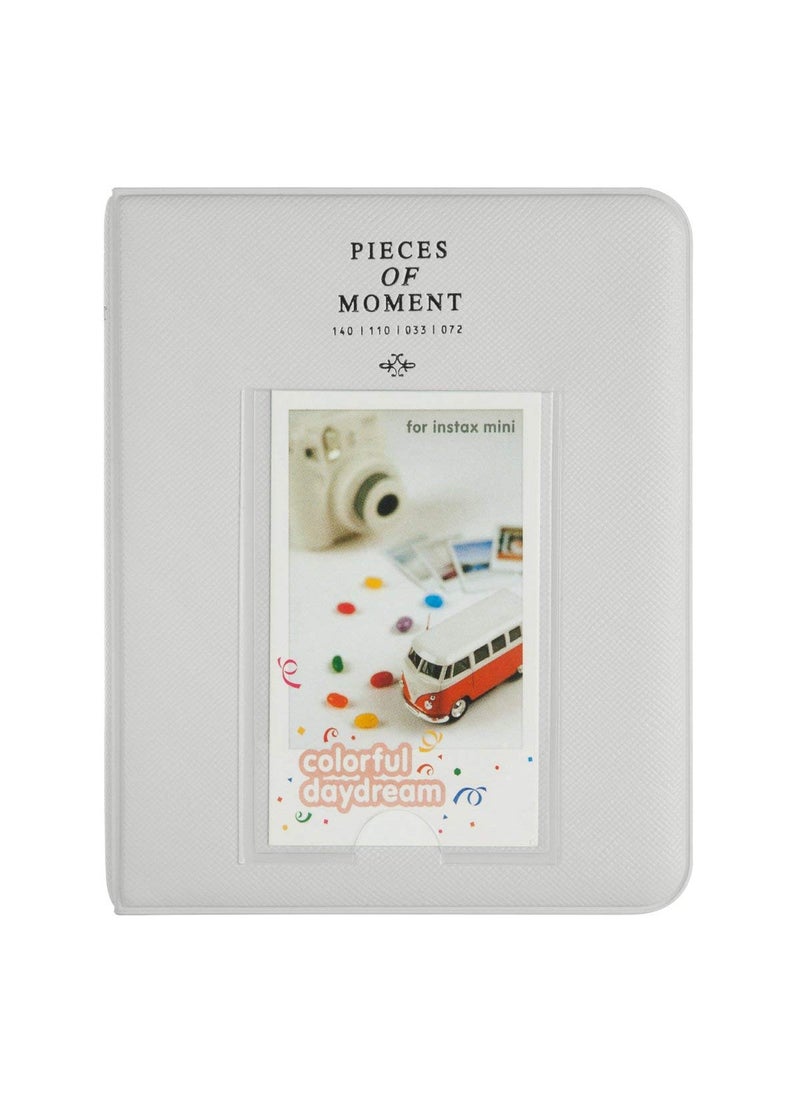ZIKKON ZIKKON 64 Pockets Photo Album for Fujifilm Instax Mini 12 11 9 8 40 99 Evo Liplay 7S Instant CameraMini Link Printer Polaroid Snap Touch PIC300 Z2300 Mint Zip Instant Camera Printer Smoky white  - Image 1