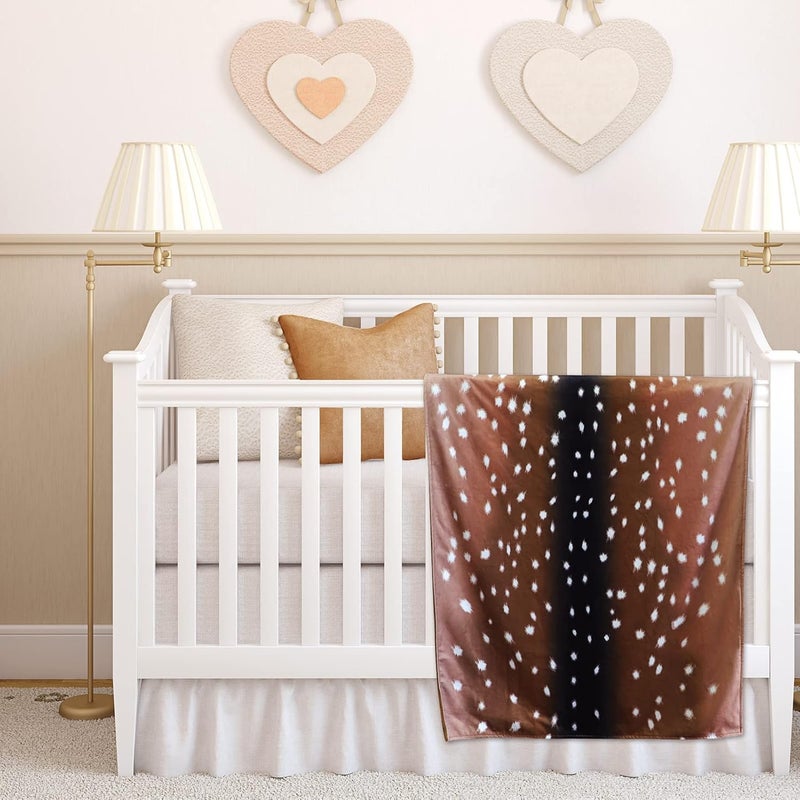 GFU Baby balnket for Boys and Girls Swaddle Receiving Plush Blanket Soft Western Newborn Unisex Sleep Blanket for Infant Toddler and Kids for Crib and Stroller Deer Skin Print Hunting Theme - Image 2