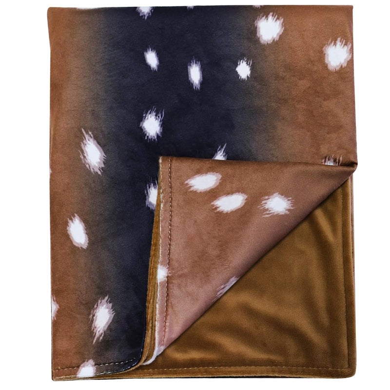 GFU Baby balnket for Boys and Girls Swaddle Receiving Plush Blanket Soft Western Newborn Unisex Sleep Blanket for Infant Toddler and Kids for Crib and Stroller Deer Skin Print Hunting Theme - Image 1