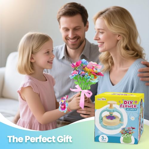 Gili Flower Craft Kit for Kids Ages 4-8 – DIY Fabric Bouquet Toy for Girls and Boys – No Glue Reusable STEM Gift – Make 32+ Flowers – Birthday Arts & Crafts Activity - Image 4