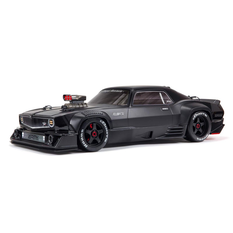 ARRMA 17 Felony 6S BLX Street Bash AllRoad Muscle Car RTR ReadytoRun Transmitter and Receiver Included Batteries and Charger Required Black ARA7617V2T1 - Image 2