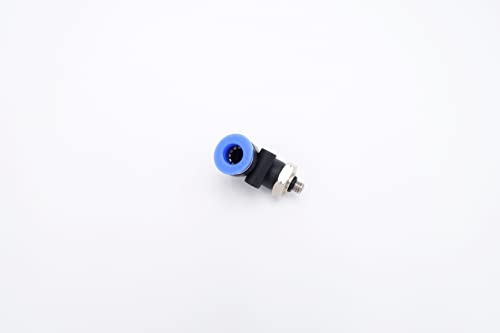 IVLPHA Push to Connect Fitting 1/4" Tube OD x 10-32 UNF Male Thread, Pneumatic Male Elbow Air Water Line 90 Deg Swivel Elbow Quick Push in Connectors (Pack of 5) - Image 2