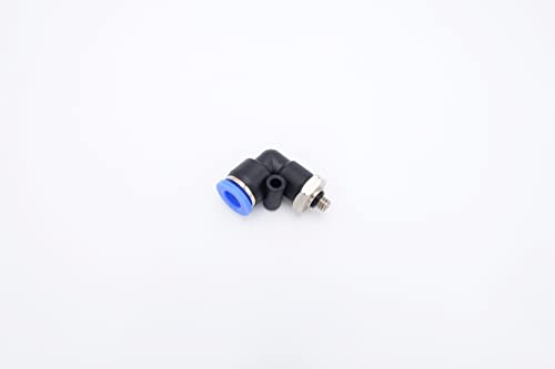 IVLPHA Push to Connect Fitting 1/4" Tube OD x 10-32 UNF Male Thread, Pneumatic Male Elbow Air Water Line 90 Deg Swivel Elbow Quick Push in Connectors (Pack of 5) - Image 3