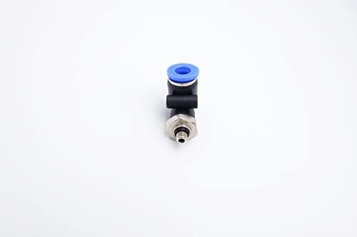 IVLPHA Push to Connect Fitting 1/4" Tube OD x 10-32 UNF Male Thread, Pneumatic Male Elbow Air Water Line 90 Deg Swivel Elbow Quick Push in Connectors (Pack of 5) - Image 5