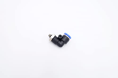 IVLPHA Push to Connect Fitting 1/4" Tube OD x 10-32 UNF Male Thread, Pneumatic Male Elbow Air Water Line 90 Deg Swivel Elbow Quick Push in Connectors (Pack of 5) - Image 4