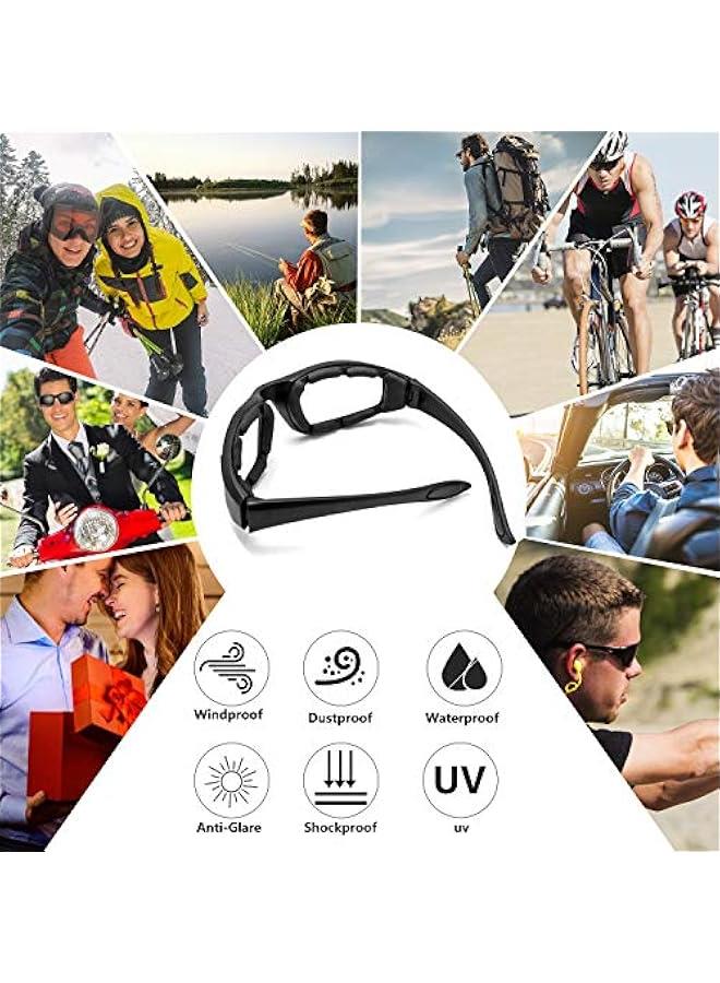 Arabest 3 Pair Motorcycle Riding Glasses Padding Goggles UV Protection Dustproof Windproof Motorcycle Sunglasses for Outdoor Actives - Image 2