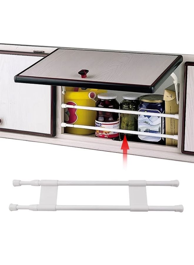 White RV Cabinet Organizer Space Saving Storage Rack For Pantry - Image 2