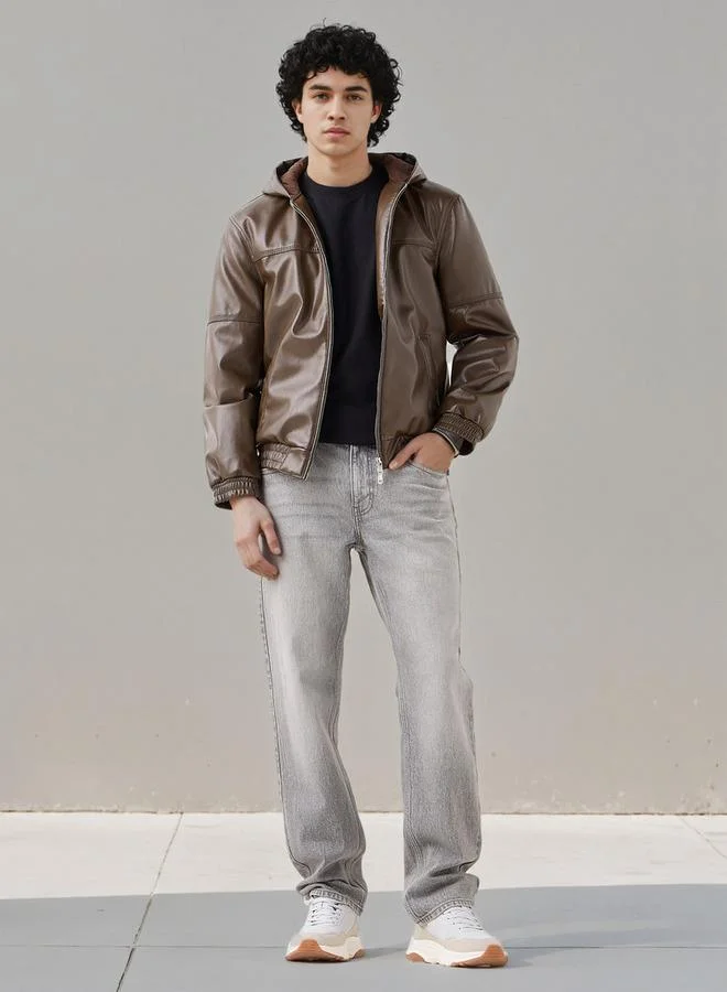 Lee Cooper Lee Cooper Men Hooded Bomber Jacket