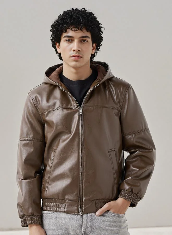 Lee Cooper Lee Cooper Men Hooded Bomber Jacket