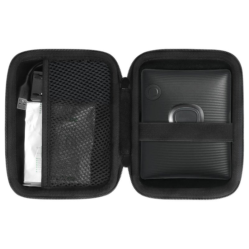 Khanka حقيبة سفر صلبة لـ FujiFilm Instax Square Link طابعة الهواتف الذكية، حقيبة فقط (أسود) - Image 1