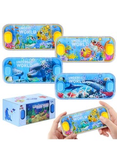 Handheld Water Games, 4 Packs Ocean Theme Water Toss Ring Game Aqua Toy Water Ring Game For Kids