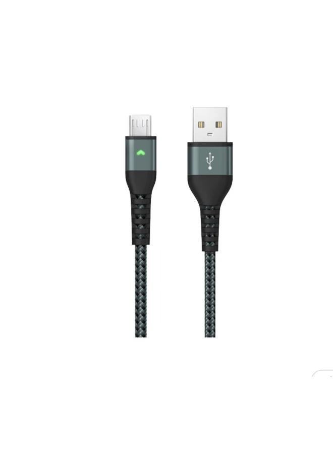 LANEX LTC - N14M fast charging cable, 3.0A nylon cord, Micro USB connection port, 2m long, with LED light - Image 1