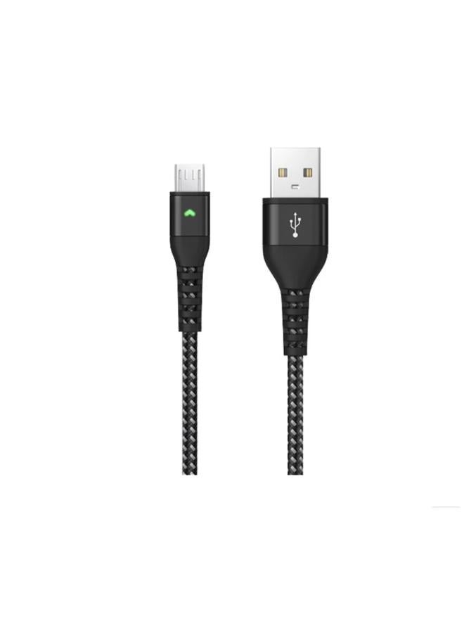 LANEX LTC - N14M fast charging cable, 3.0A nylon cord, Micro USB connection port, 2m long, with LED light - Image 2