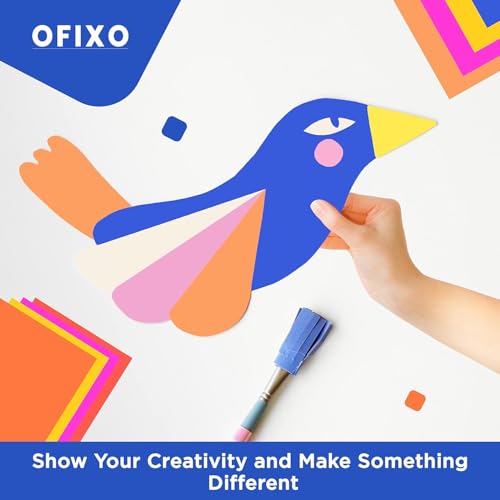 OFIXO (Pack of 50 Sheets) Colour Printing Papers/Art and Craft Paper / A4 Sheets Double Sided Coloured Mix (Assorted) 10 Colors x 5 Sheets Each Colour) for Art & Craft Work - Image 4