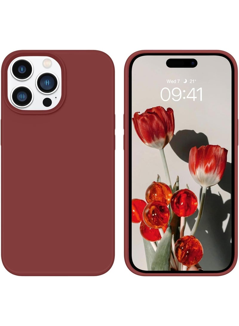 Case Compatible with iPhone 15 Pro Max, Soft Silicone Rubber Bumper Microfiber Lining Hard Back iPhone 15 Pro Max Back Cover Shockproof Protective Case - Image 1