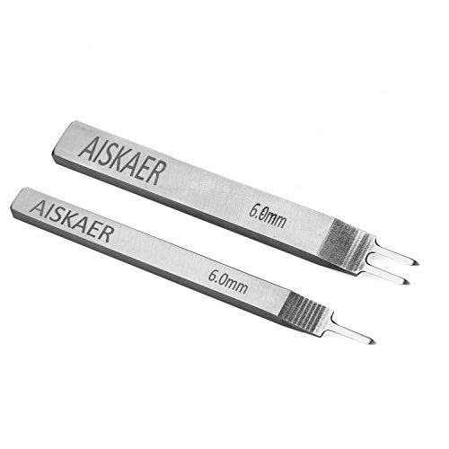 Aiskaer Leather Stitching Punch Set, Diamond Chisel Tools, 6mm White Steel 1/2/4/6 Prong for Leather Craft DIY - Image 3