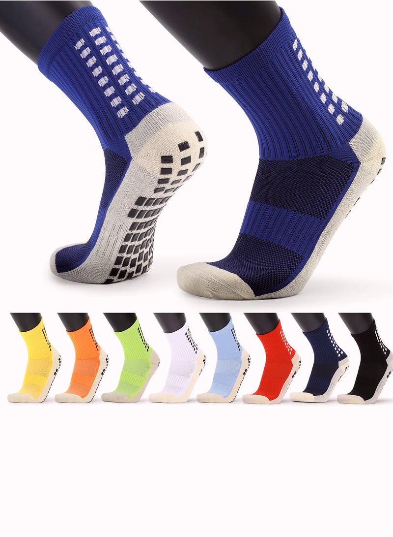 Perfectory Anti-Slip Sports Socks, Athletic Grip Socks for Football Soccer Running Basketball- Black  - Image 3