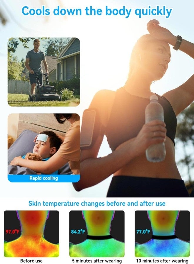 Neck Cooling Tube, Wearable Body Cooler Freeze Below 28°C with Insulated Bag, Reusable Cooling Neck Wraps for Summer, Outdoor Sports, Hiking, Travel, Hot Weather Relief for Men & Women - Image 3