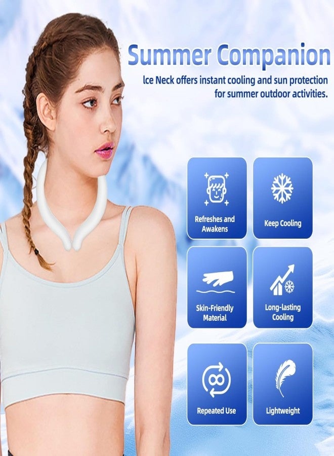 Neck Cooling Tube, Wearable Body Cooler Freeze Below 28°C with Insulated Bag, Reusable Cooling Neck Wraps for Summer, Outdoor Sports, Hiking, Travel, Hot Weather Relief for Men & Women - Image 4