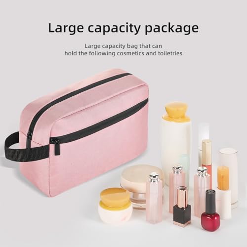 Icramsy Travel Toiletry bag Toiletry bag for women men Hanging Cosmetic bag Travel accessories for Women Men (Pink) - Image 3