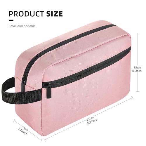 Icramsy Travel Toiletry bag Toiletry bag for women men Hanging Cosmetic bag Travel accessories for Women Men (Pink) - Image 2