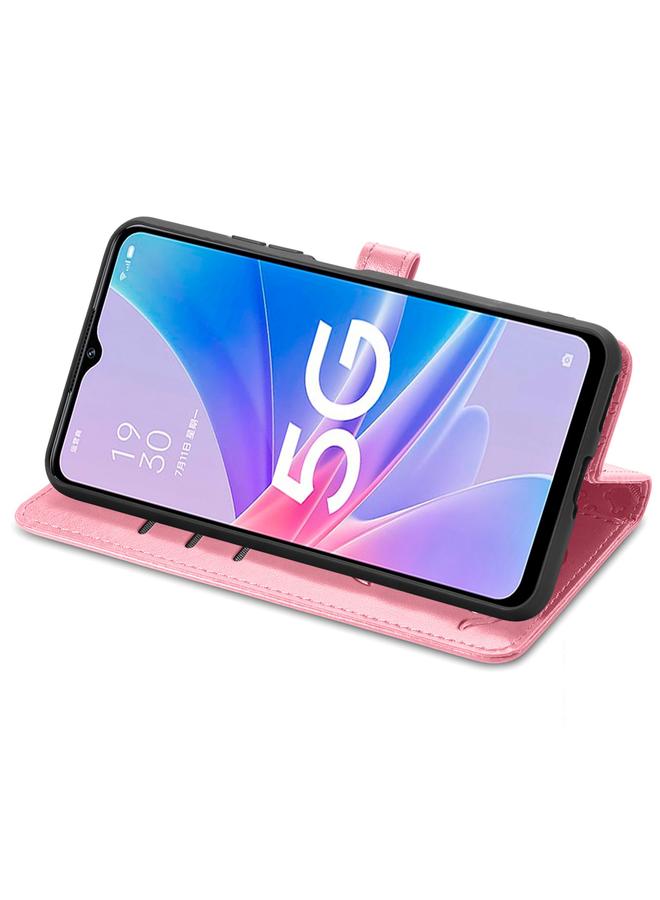 S-TOP Case For OPPO A97 5G Cat and Dog Embossed Leather Phone Case - Image 4