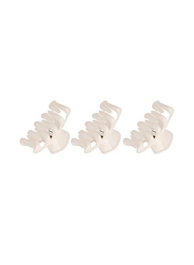 ACCESSHER jewellery simple hair clip White Color Acrylic Hair Clip for Women and Girls pack of 3 - Image 1