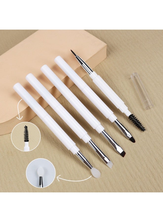 Ucanbe 5-Piece Portable Dual-Ended Makeup Brush Set – Concealer, Lip, Brow, Eyeliner & Silicone Brushes with Protective Caps – Multi-Function Cosmetic Tools - Image 1