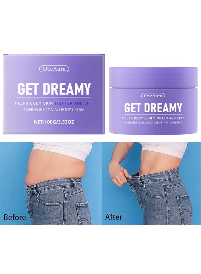 OceAura GET-DREAMY Overnight Toning Whip - Overnight Toning Body Cream, Body Firming Whip That Works While You Sleep - Helps Target The Appearance Of Loose Skin On The Body - Image 1