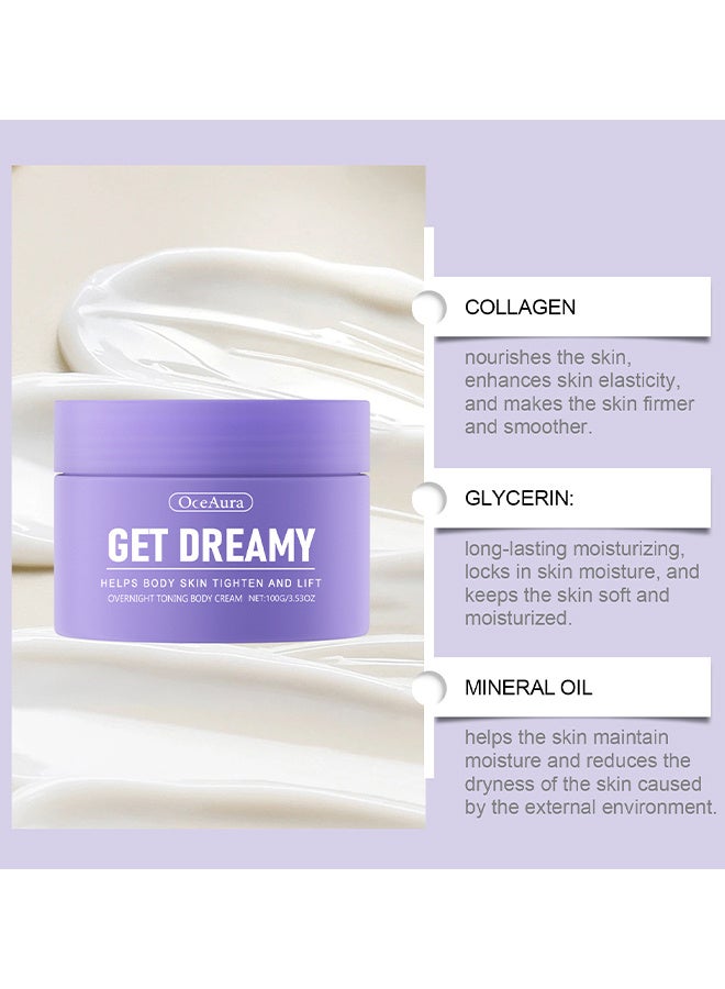OceAura GET-DREAMY Overnight Toning Whip - Overnight Toning Body Cream, Body Firming Whip That Works While You Sleep - Helps Target The Appearance Of Loose Skin On The Body - Image 5