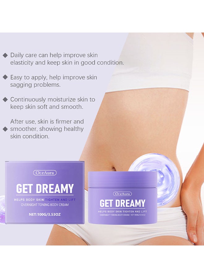 OceAura GET-DREAMY Overnight Toning Whip - Overnight Toning Body Cream, Body Firming Whip That Works While You Sleep - Helps Target The Appearance Of Loose Skin On The Body - Image 2