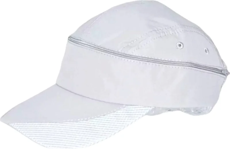 تيزجيلسين Unisex Micro Fabric Zippered Athlete Running Tennis Cap Visor Hat