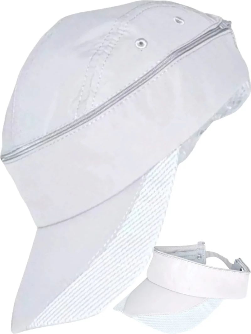 تيزجيلسين Unisex Micro Fabric Zippered Athlete Running Tennis Cap Visor Hat