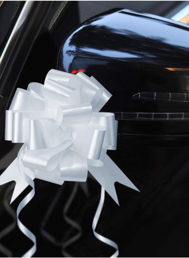 KASTWAVE Pull Bow, 30PCS Gift Wrap Pull Bow Ribbon, White Ribbon Pull Bow, White Gift Bow Gift, Bow Pull Ribbon for Gift Wrap, Bouquet, Gift Basket, Birthday, Wedding, Valentine's Day Gift Decoration  - Image 4