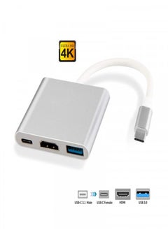 Generic USB-C to HDMI Adapter 4K with USB 3.0 Port and USB C Charging Port Compatible for MacBook  - Image 1