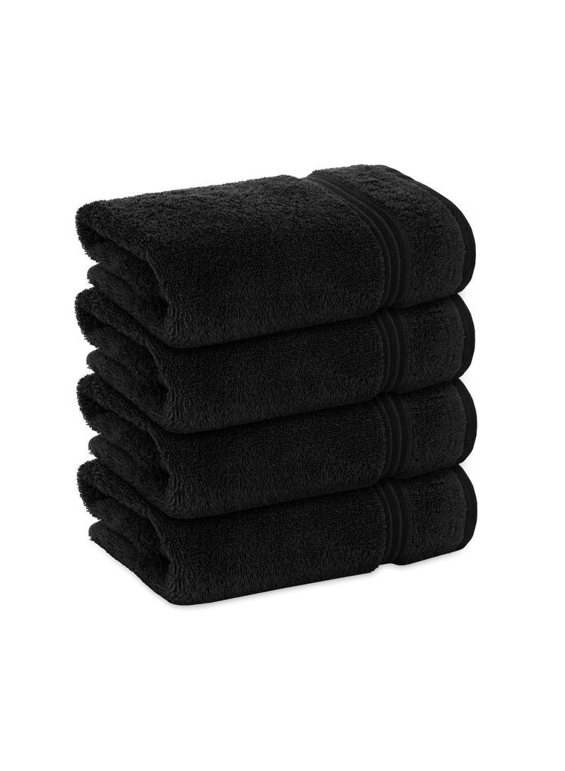 Bliss Casa 100% Combed Cotton 550 GSM Quick Dry Highly Absorbent Thick Soft Hotel Quality For Hand And Spa Hand Towel Set Black 40x70cm - Image 1