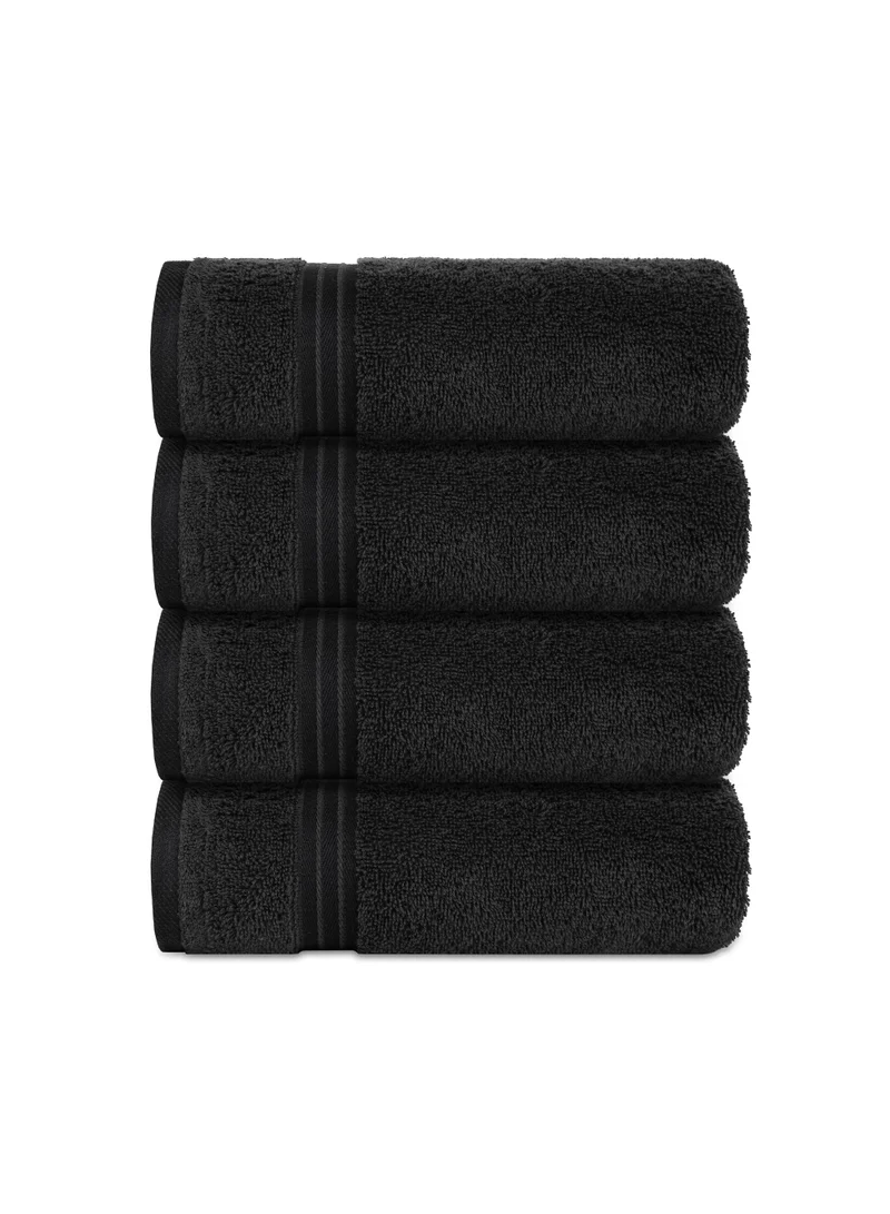 Bliss Casa 4-Piece 100% Combed Cotton 600 GSM Quick Dry Highly Absorbent Thick Handroom Soft Hotel Quality For Hand And Spa Hand Towel Set Army Green 40x70cm